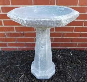 Tall Slate Birdbath